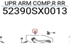 Càng chữ I sau trên bên trái Honda Odyssey